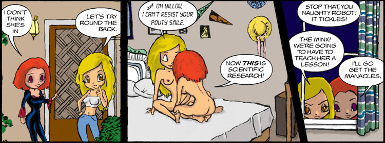 The erotic adventures of slayer Buffy and evil vampire Willow.