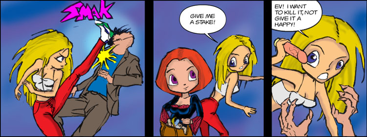 The erotic adventures of slayer Buffy and evil vampire Willow.