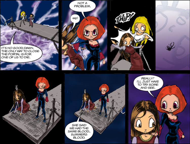 The erotic adventures of slayer Buffy and evil vampire Willow.