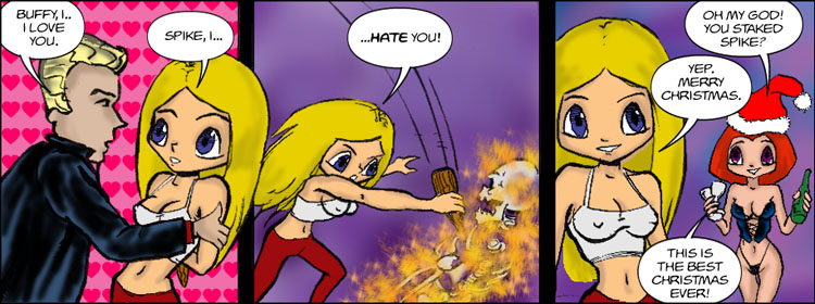 The erotic adventures of slayer Buffy and evil vampire Willow.